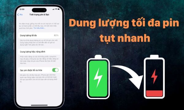 Cách tăng dung lượng tối đa pin iphone