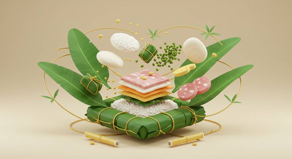 Các bước gói bánh chưng vuông vắn và đẹp mắt