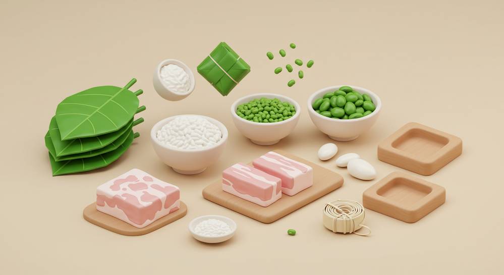 Chuẩn bị nguyên liệu và dụng cụ gói bánh chưng